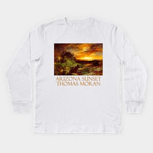 Arizona Sunset by Thomas Moran Kids Long Sleeve T-Shirt